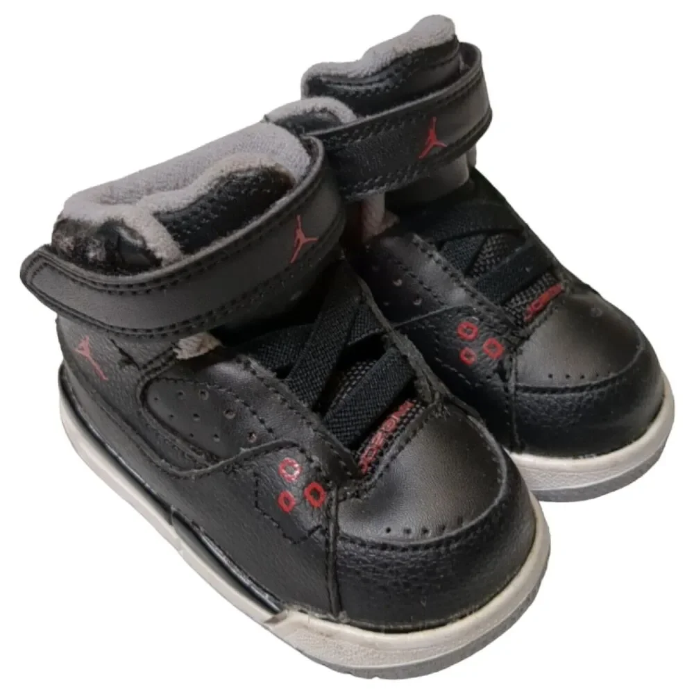 Nike Air Jordan Toddler 407496-020 Black Red Basketball Shoes Size US 4C